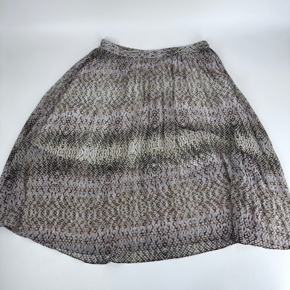 Great Jones Python Print Ruffle Midi Skirt Brown … - image 7